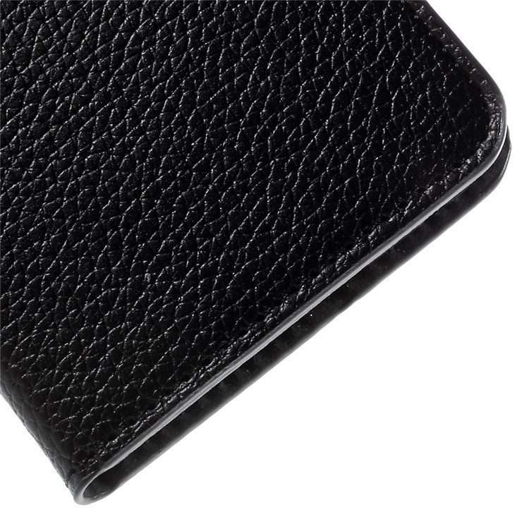 Lychee Texture Wallet Leather Case for HTC One A9 with Stand - Black-8