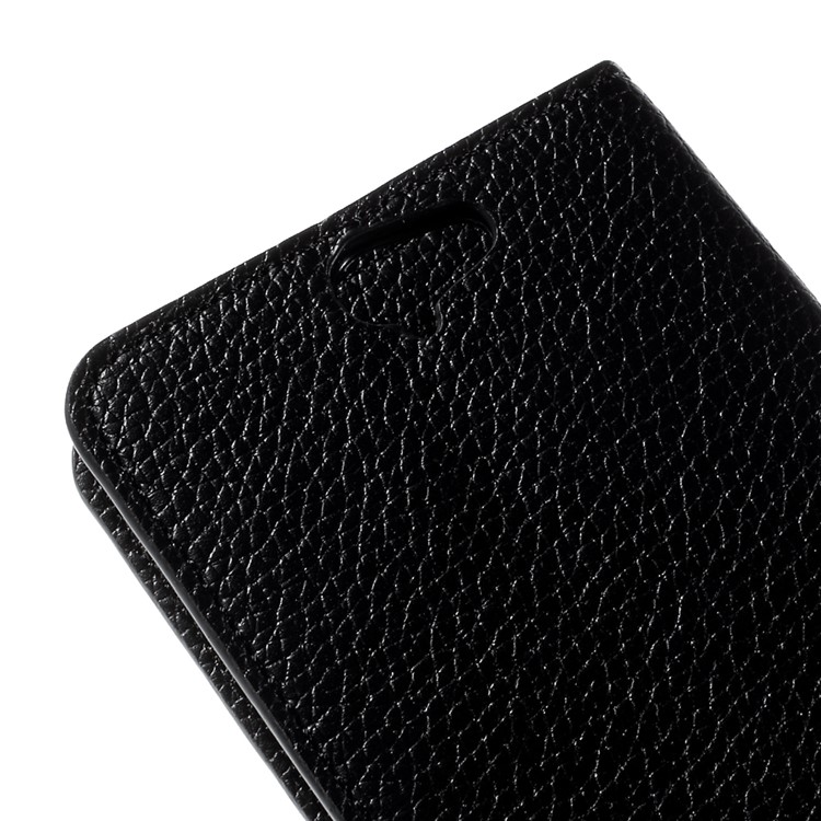 Lychee Texture Wallet Leather Case for HTC One A9 with Stand - Black-9