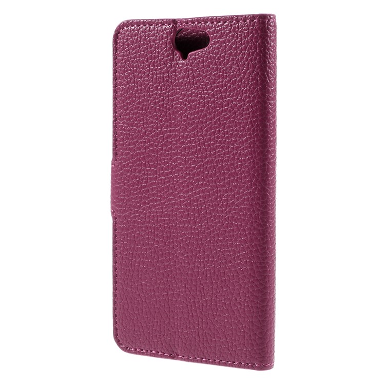 Lychee Texture Wallet Leather Cover for HTC One A9 with Stand - Rose-2