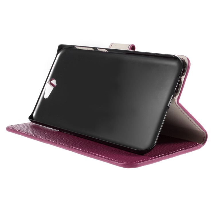 Lychee Texture Wallet Leather Cover for HTC One A9 with Stand - Rose-4