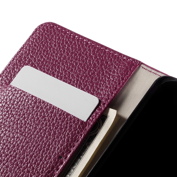 Lychee Texture Wallet Leather Cover for HTC One A9 with Stand - Rose-7