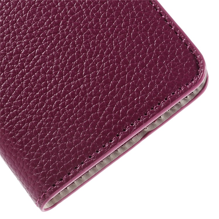 Lychee Texture Wallet Leather Cover for HTC One A9 with Stand - Rose-8