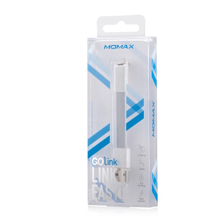 MOMAX GO-Link Noodle Shape Micro USB Charging Cable Cord for Samsung HTC Sony - White-11