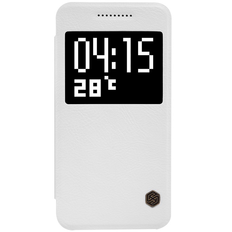 NILLKIN Qin Series Smart View Leather Phone Cover for HTC One A9 - White-1