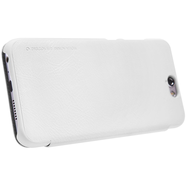 NILLKIN Qin Series Smart View Leather Phone Cover for HTC One A9 - White-4