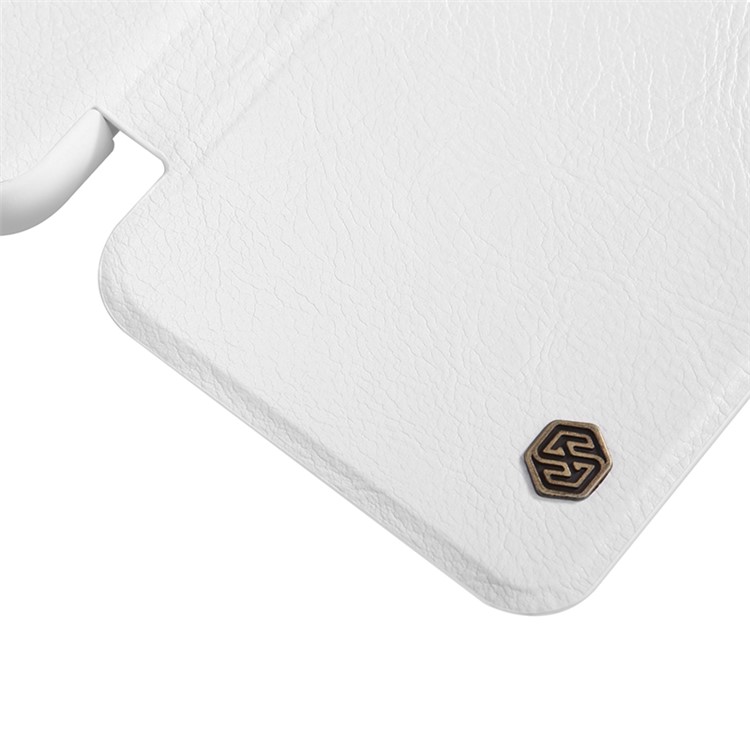NILLKIN Qin Series Smart View Leather Phone Cover for HTC One A9 - White-5