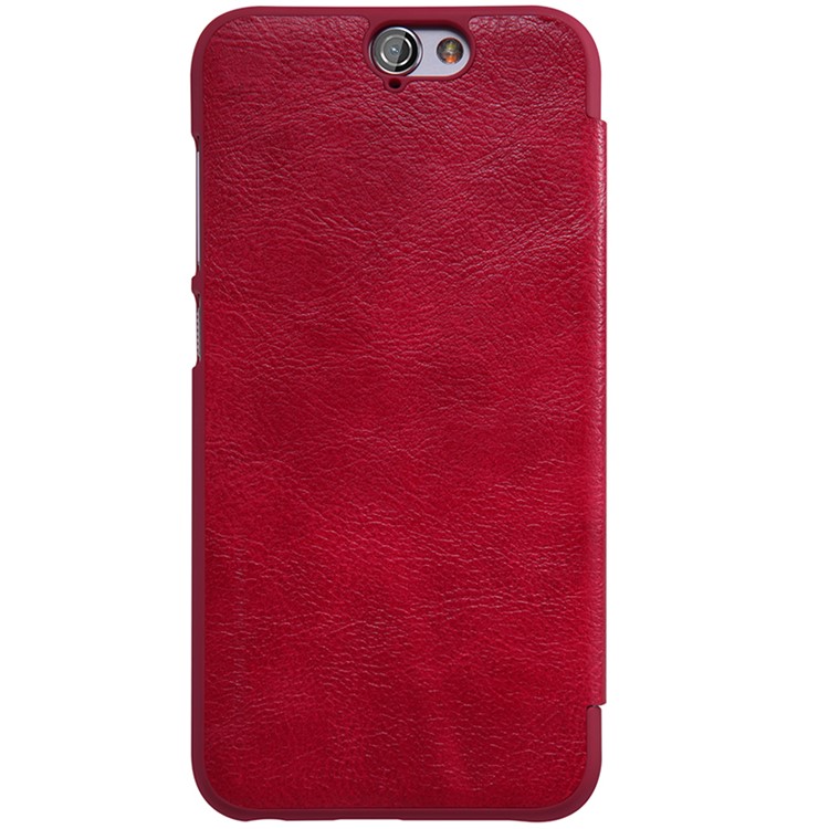 NILLKIN Qin Series Smart View Leather Phone Case for HTC One A9 - Red-2