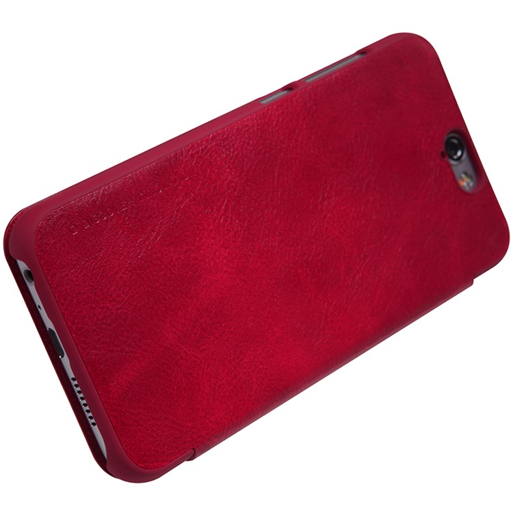NILLKIN Qin Series Smart View Leather Phone Case for HTC One A9 - Red-3