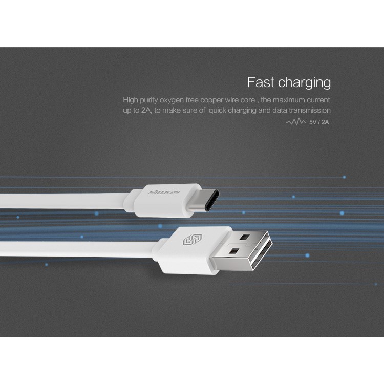 NILLKIN 2A Type-C to USB2.0 Port Cable for Nokia N1/LG Nexus 5X - White-12