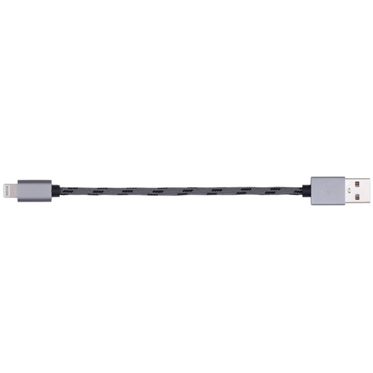 MOMAX Elite 18cm MFI Lightning 8pin Woven Charge Data Sync Cable for iPhone iPad iPod - Grey-3