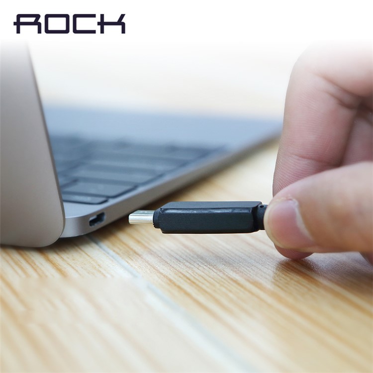 ROCK USB Type-C Male to Male Data Sync Charging Cable 1m - Black-2