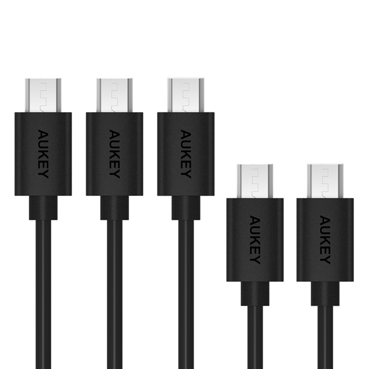 AUKEY 5pcs/set Sync Charge Micro USB Cables for Samsung Huawei CB-D5 - Black-1