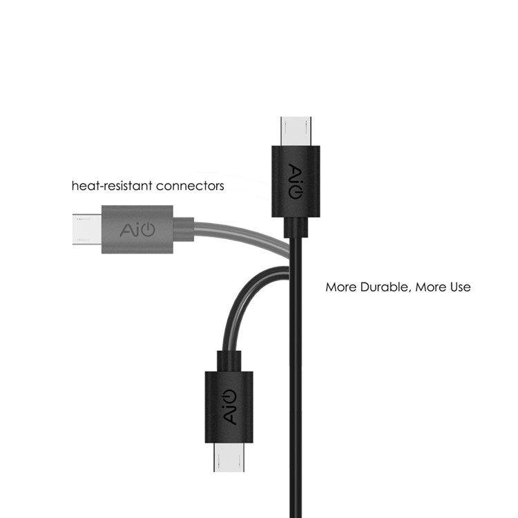 AUKEY 5pcs/set Sync Charge Micro USB Cables for Samsung Huawei CB-D5 - Black-3