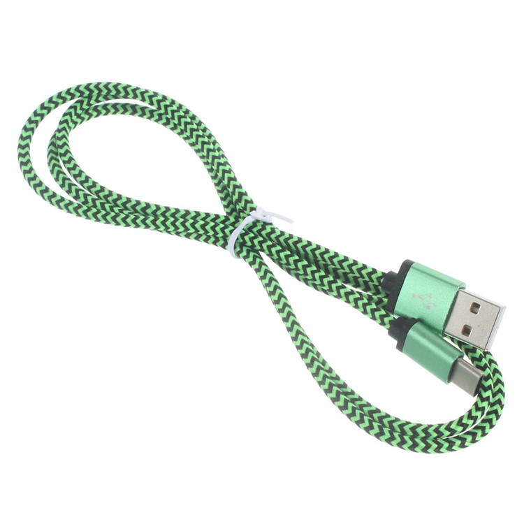 Cable de sincronización de carga de tipo dual-color USB de doble color para Xiaomi Mi 5 / Nuevo Macbook - Verde-2
