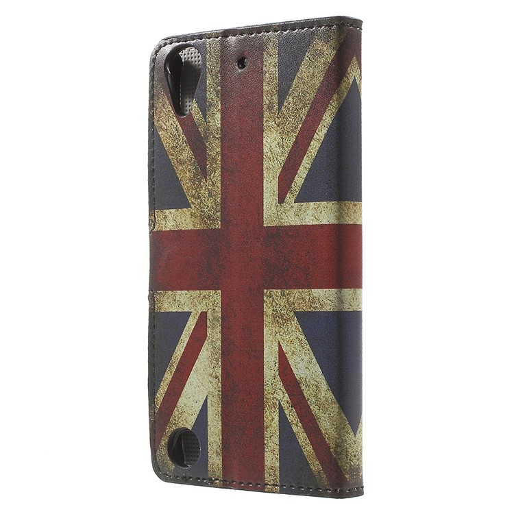 Leather Wallet Case for HTC Desire 530/630 with Stand - Retro UK Flag-2
