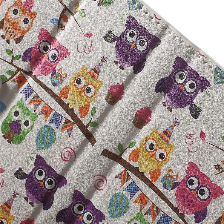 Leather Wallet Case for HTC Desire 530/630 with Stand - Owl Family-6