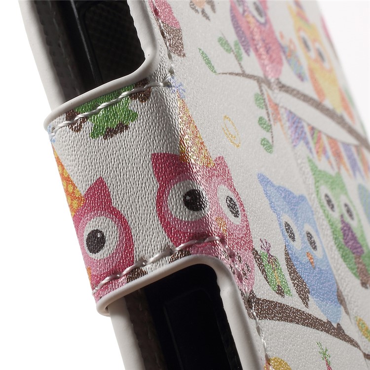 Leather Wallet Case for HTC Desire 530/630 with Stand - Owl Family-7