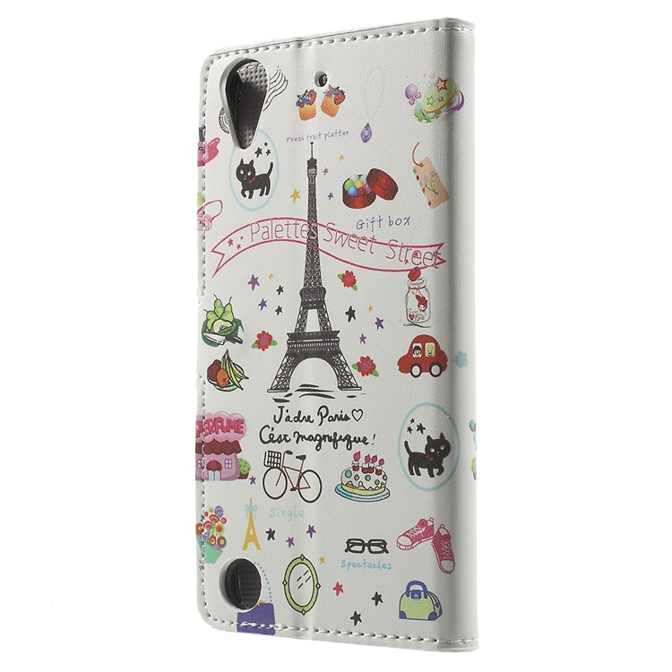 Leather Wallet Case for HTC Desire 530/630 with Stand - Palettes Sweet Street-2