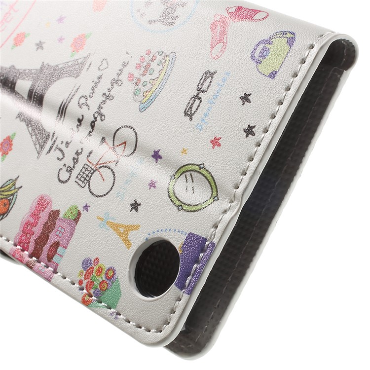 Leather Wallet Case for HTC Desire 530/630 with Stand - Palettes Sweet Street-8