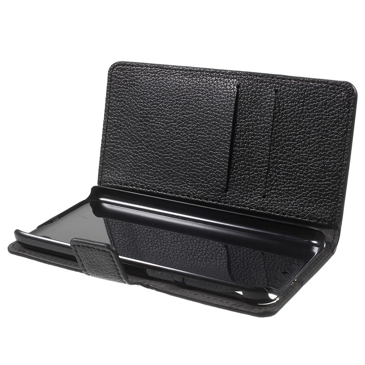 Litchi Skin Wallet Leather Stand Case for HTC Desire 530/630 - Black-5