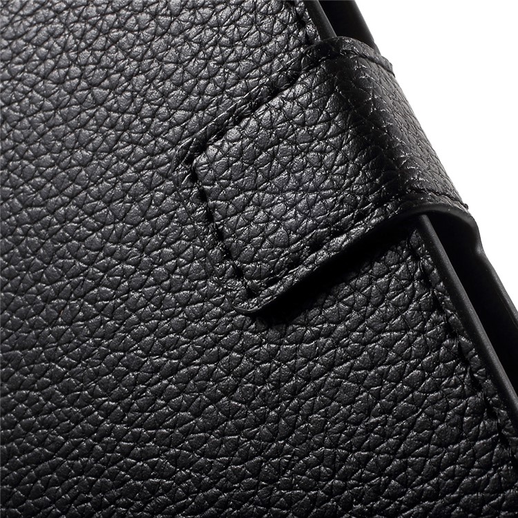 Litchi Skin Wallet Leather Stand Case for HTC Desire 530/630 - Black-8
