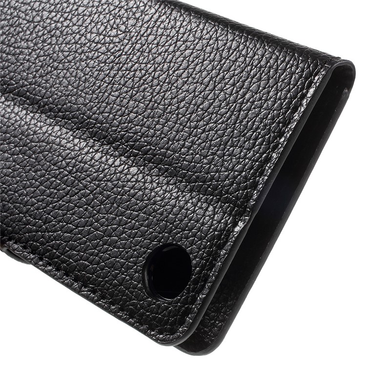 Litchi Skin Wallet Leather Stand Case for HTC Desire 530/630 - Black-9