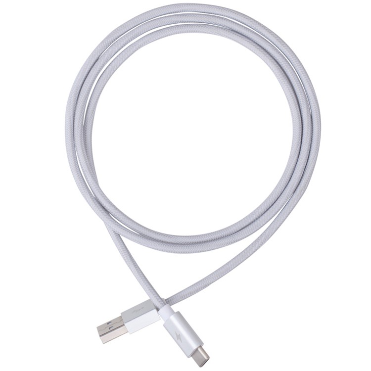 MOMAX Elite Link 1M Type-C USB Sync Charging Cable Braided Cord - Silver Color-3
