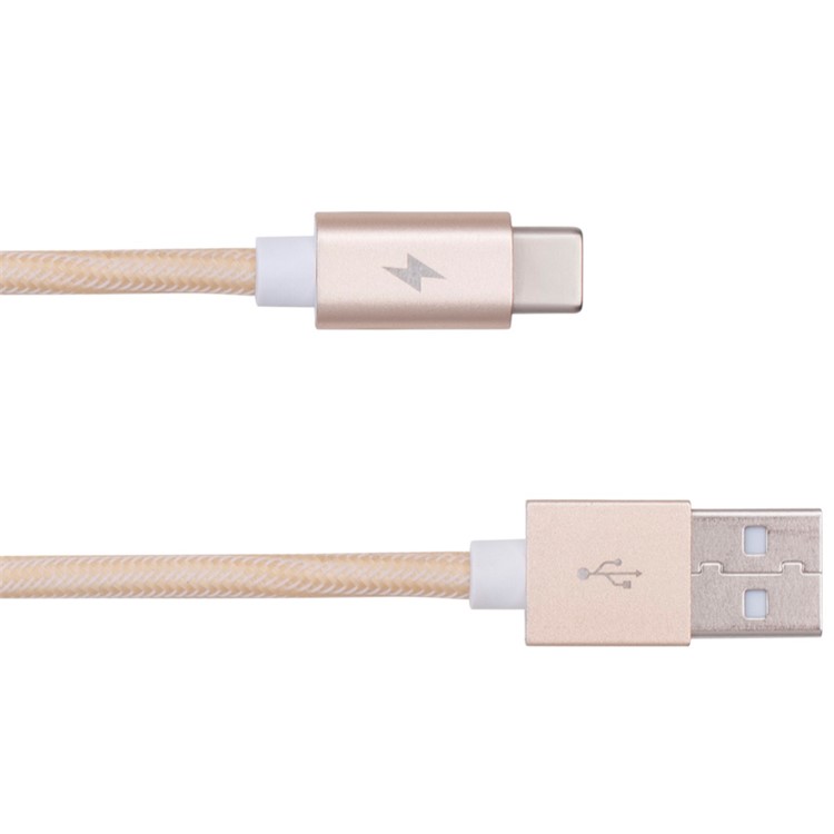 MOMAX Elite Link 1M Type-C USB Sync Charging Cable Braided Cord - Gold Color-2