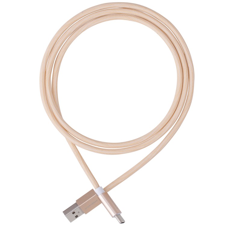 MOMAX Elite Link 1M Type-C USB Sync Charging Cable Braided Cord - Gold Color-3