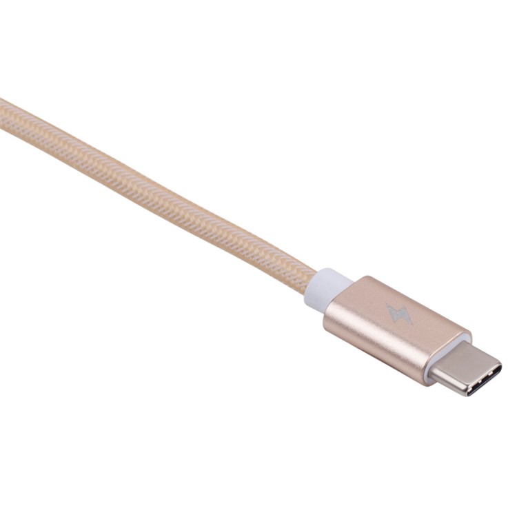 MOMAX Elite Link 1M Type-C USB Sync Charging Cable Braided Cord - Gold Color-6