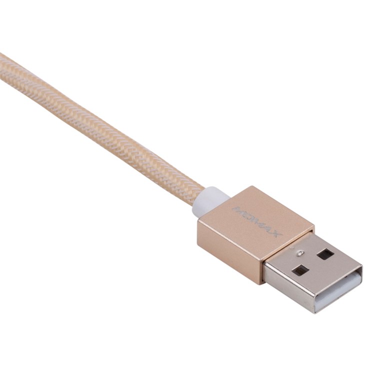 MOMAX Elite Link 1M Type-C USB Sync Charging Cable Braided Cord - Gold Color-7