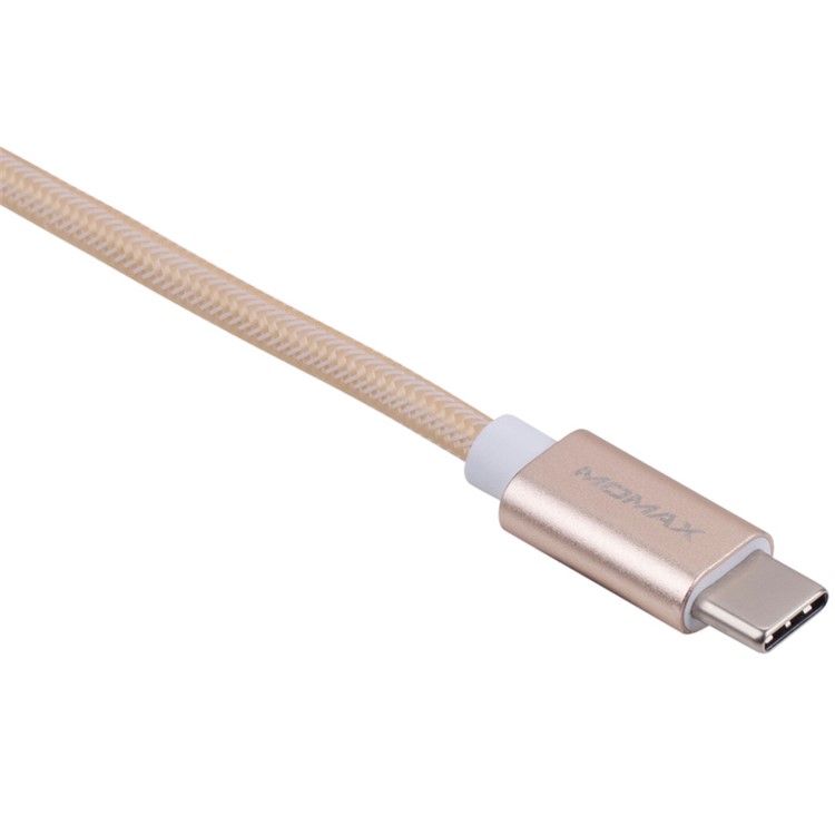 MOMAX Elite Link Type-C Male to Male USB Data Charge Cable Braided Cord 1M - Gold Color-2
