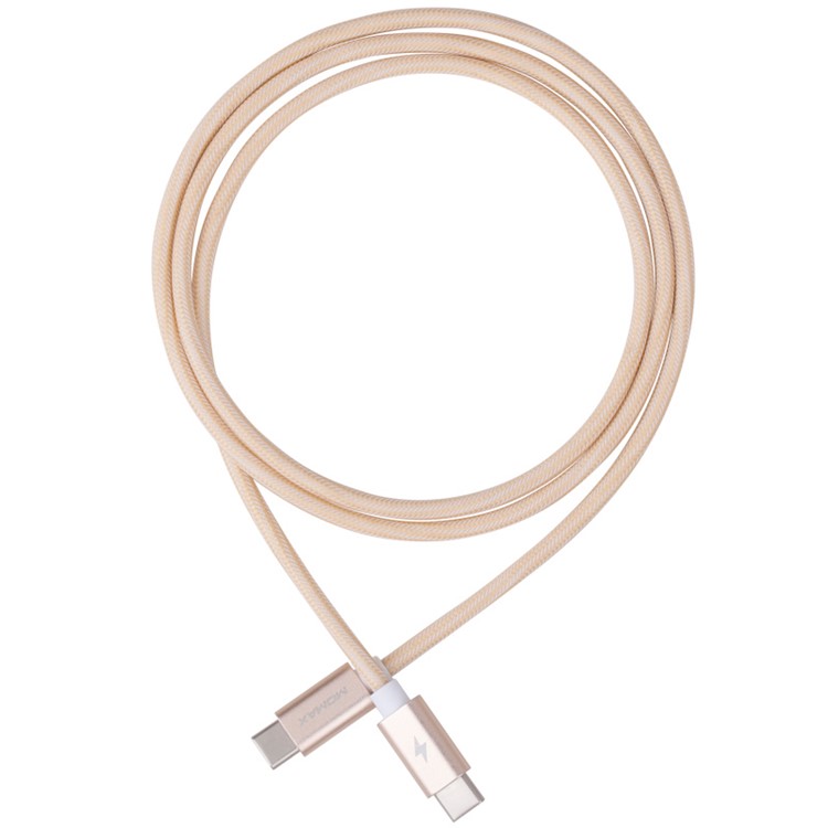 MOMAX Elite Link Type-C Male to Male USB Data Charge Cable Braided Cord 1M - Gold Color-3