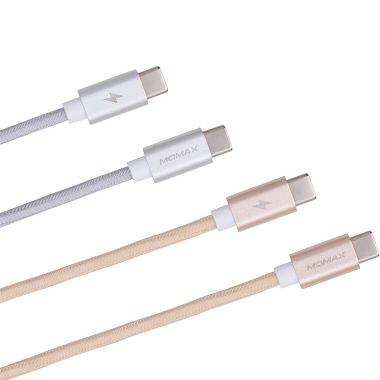 MOMAX Elite Link Type-C Male to Male USB Data Charge Cable Braided Cord 1M - Gold Color-9