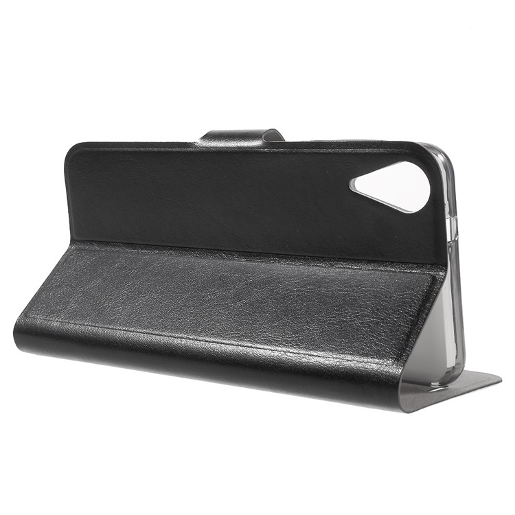 Custodia In Pelle Pazzo Per Portacarte Per HTC Desire 825 In Lamiera Di Acciaio Al Manganese - Nero-3