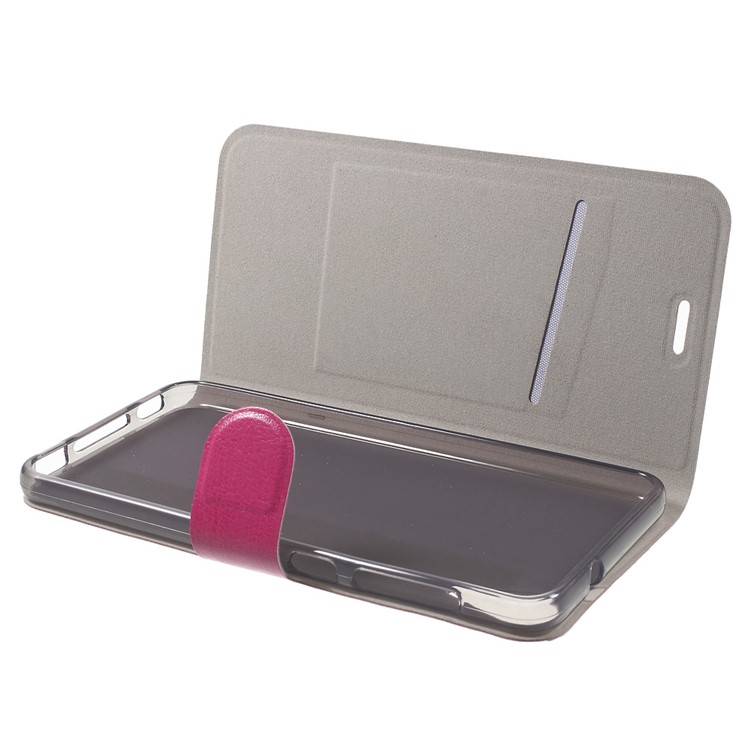 Crazy Horse Card Holder Leather Shell for HTC Desire 825 - Rose-5