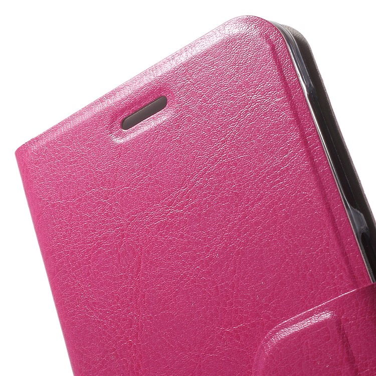 Crazy Horse Card Holder Leather Shell for HTC Desire 825 - Rose-6