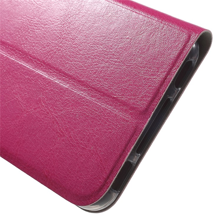 Crazy Horse Card Holder Leather Shell for HTC Desire 825 - Rose-8