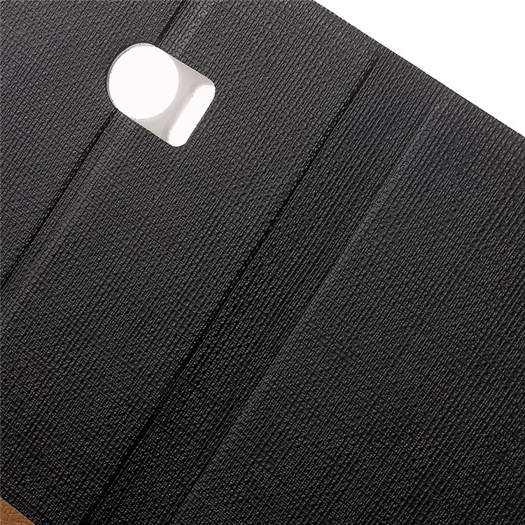 Cross Texture Card Holder Leather Case for HTC 10 with Manganese Steel Sheet - Black-6
