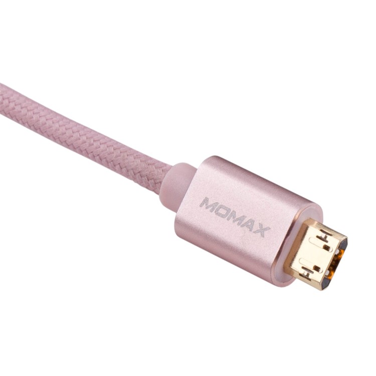MOMAX Elite Woven 1M Reversible Micro USB Data Sync Charging Cable for Samsung Sony HTC - Rose Gold Color-6