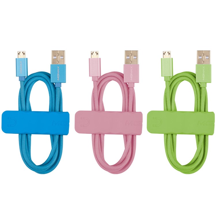 MOMAX Elite Woven 1M Reversible Micro USB Charging Data Cable for Samsung Sony HTC - Blue-9