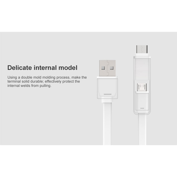 NILLKIN Plus 120cm USB 2.0 Type-C Charger Data Sync Flat Cable for Huawei P9/LG G5 - White-10