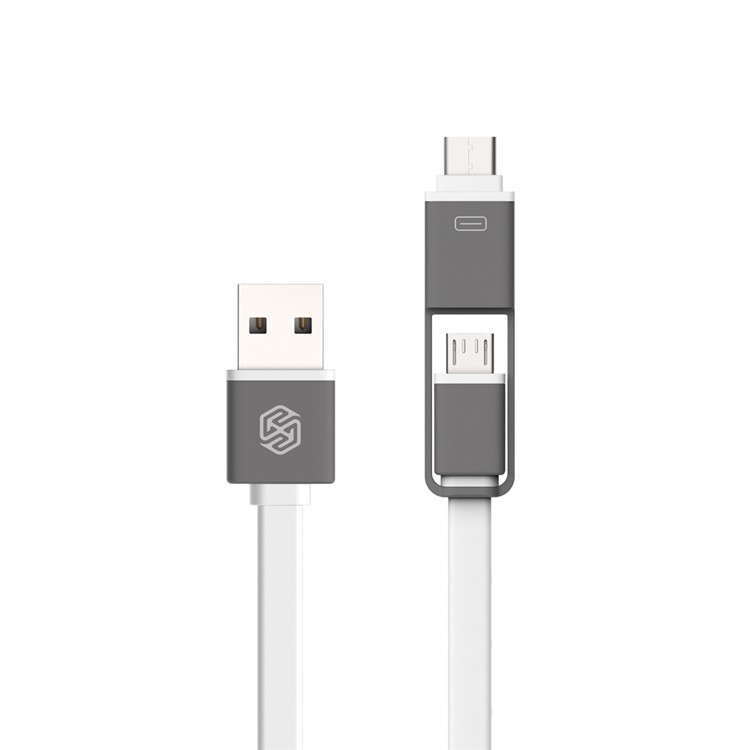 NILLKIN Plus 120cm USB 2.0 Type-C Charger Data Sync Flat Cable for Huawei P9/LG G5 - White-3