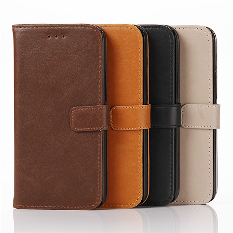 Crazy Horse Leather Wallet Shell for HTC 10/Lifestyle with Stand - Coffee-12