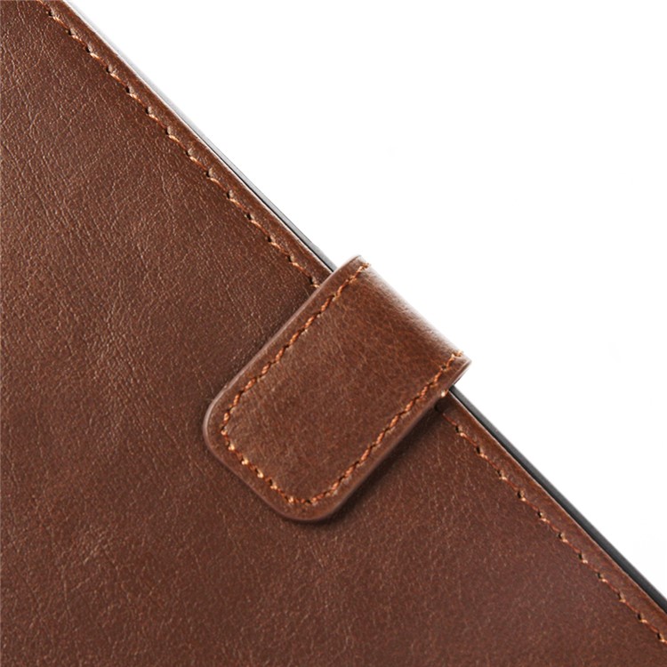 Crazy Horse Leather Wallet Shell for HTC 10/Lifestyle with Stand - Coffee-9