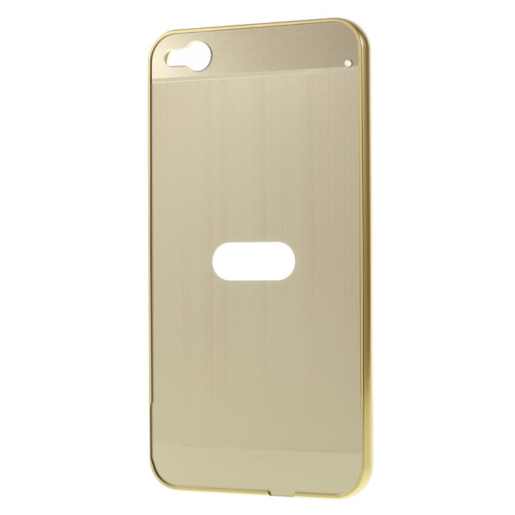 Slide-on Metal Bumper PC Hard Phone Case for HTC One X9 - Gold-2