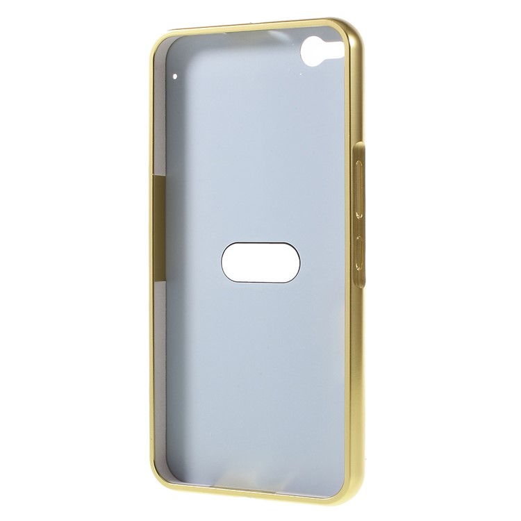 Slide-on Metal Bumper PC Hard Phone Case for HTC One X9 - Gold-3