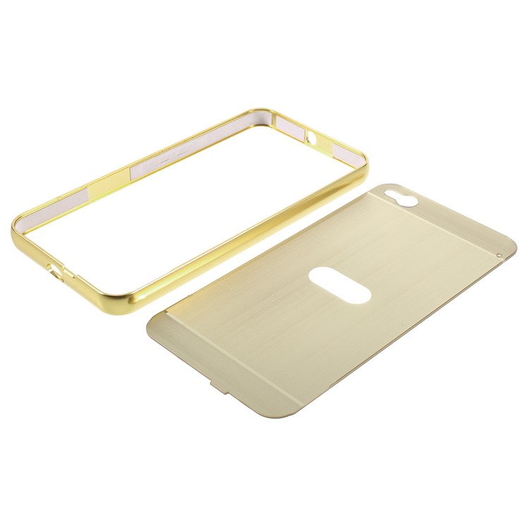 Slide-on Metal Bumper PC Hard Phone Case for HTC One X9 - Gold-5