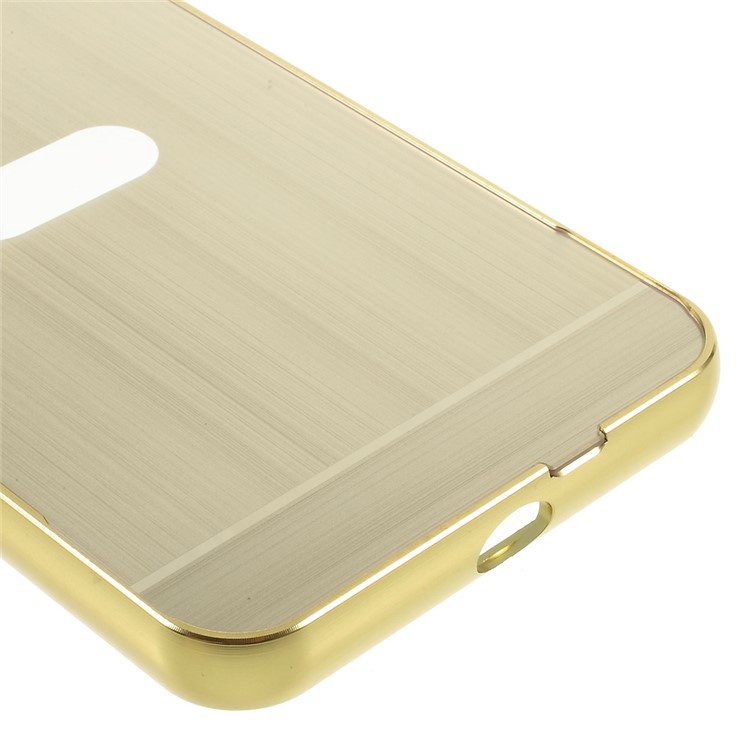 Slide-on Metal Bumper PC Hard Phone Case for HTC One X9 - Gold-7