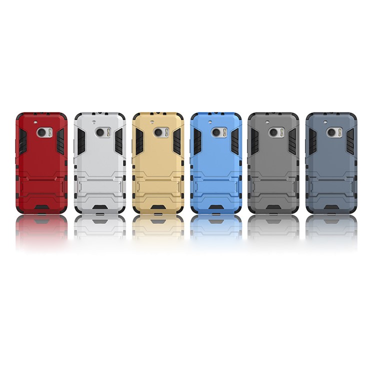 PC TPU Hybrid Back Cover for HTC 10/10 Lifestyle with Kickstand - Baby Blue-3